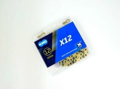 Cadena Paso Especiales Kmc  X12 Oro/Negra (Ti-Gold) 126 Eslabones